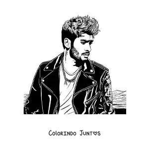 Desenho para colorir de Zayn Malik
