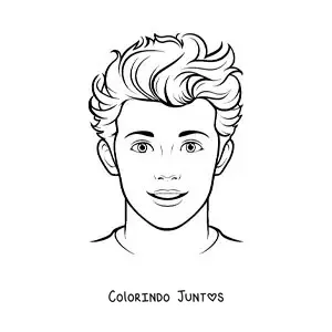 Desenho para colorir de Shawn Mendes em desenho animado