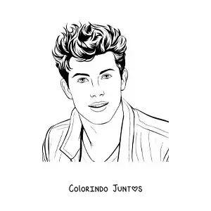Desenho para colorir de Shawn Mendes animado