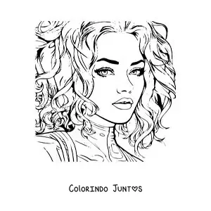 Desenho para colorir de Karol G animada