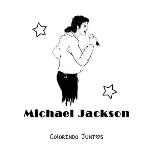 Desenho para colorir de Michael Jackson cantando