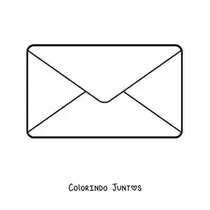 Desenho para colorir de um envelope
