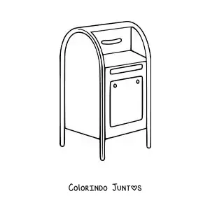 Desenho para colorir de uma caixa de correio