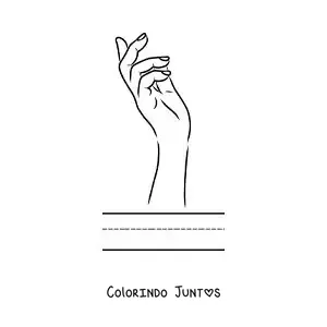 Desenho para colorir de atividade educativa para crianças sobre o sentido do tato