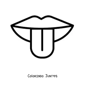 Desenho para colorir de uma língua