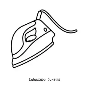 Desenho para colorir de um ferro de passar elétrico