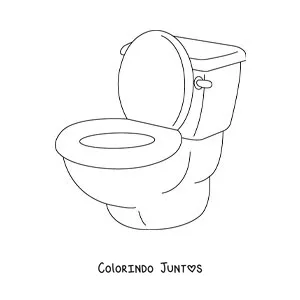 Desenho para colorir do vaso sanitario
