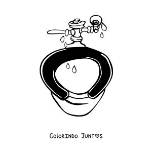 Desenho para colorir de um vaso sanitario