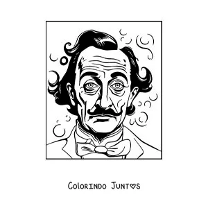 Desenho para colorir de Salvador Dalí