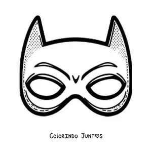 Desenho para colorir de máscara do Batman para crianças