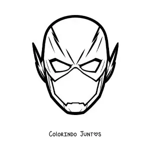 Desenho para colorir de máscara do Flash