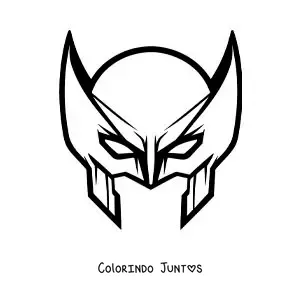 Desenho para colorir de máscara do Wolverine