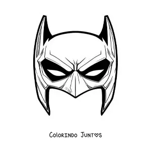 Desenho para colorir de máscara do Batman