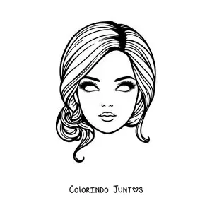 Desenho para colorir de máscara da Barbie