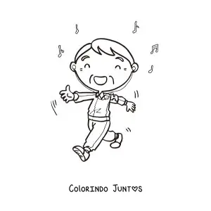 Desenho para colorir de um vovô fazendo exercício
