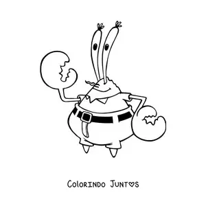 Desenho para colorir do Seu Siriguejo acenando