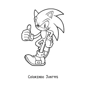 Desenho para colorir do Sonic, o ouriço