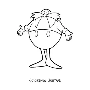 Desenho para colorir do Doutor Eggman do Sonic