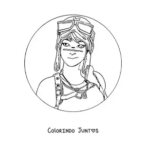 Desenho para colorir da Renegade Raider de Fortnite