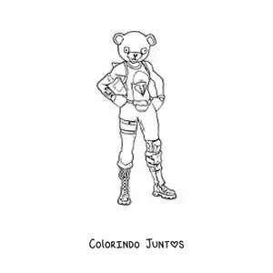 Desenho para colorir do Líder Fofura de Fortnite