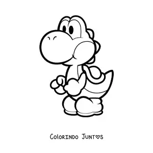 Desenho para colorir do Yoshi de Mario Bros