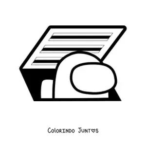 Desenho para colorir de um alçapão de Among Us