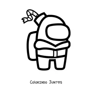 Desenho para colorir de um tripulante de Among Us