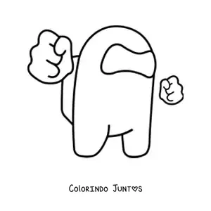 Desenho para colorir de um assassino de Among Us