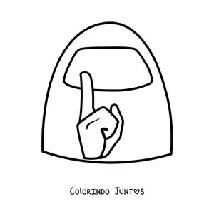 Desenho para colorir de um impostor de Among Us