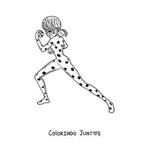 Desenho para colorir da Ladybug com seu ioiô