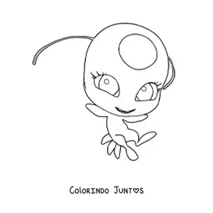 Desenho para colorir da Tikki de Miraculous Ladybug