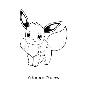 Desenho para colorir do pokémon Eevee