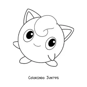 Desenho para colorir do pokémon Jigglypuff