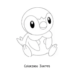 Desenho para colorir do pokémon Piplup