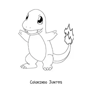 Desenho para colorir do pokémon Charmander