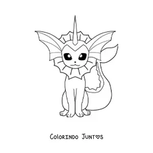 Desenho para colorir do pokémon Vaporeon