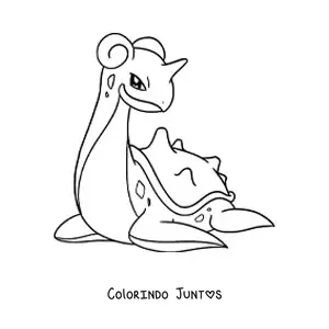 Desenho para colorir do pokémon Lapras