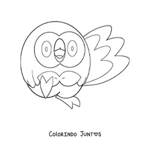 Desenho para colorir do pokémon Rowlet