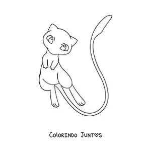 Desenho para colorir do pokémon Mew