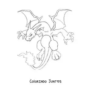 Desenho para colorir do pokémon Charizard