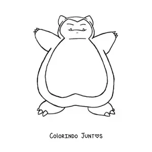 Desenho para colorir do pokémon Snorlax