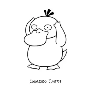 Desenho para colorir do pokémon Psyduck