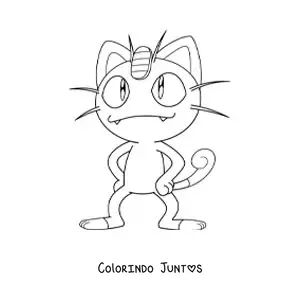 Desenho para colorir do pokémon Meowth