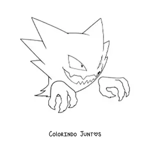 Desenho para colorir do pokémon Haunter