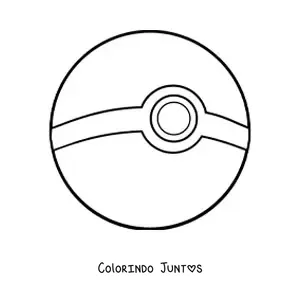 Desenho para colorir de uma pokébola