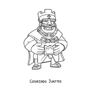 Desenho para colorir do Rei de Clash Royale