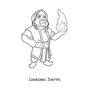Desenho para colorir do mago de Clash Royale