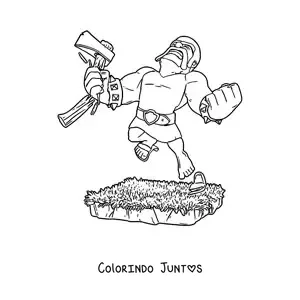 Desenho para colorir de um bárbaro de Clash Royale