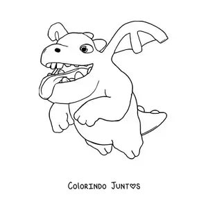 Desenho para colorir de um dragão de Clash Royale