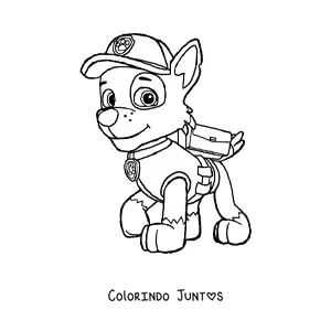 Desenho para colorir do Rocky da Patrulha Canina